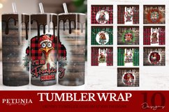 Christmas Tumbler Wrap Sublimation Bundle being used as Tumbler Wrap Print