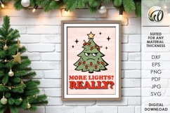 Funny Christmas Wall Art Lasercut. Christmas Wall decor SVG Product Image 1