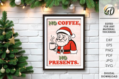 Funny Christmas Wall Art Lasercut. Christmas Wall decor SVG Product Image 1