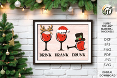 Funny Christmas Wall Arts Bundle Lasercut. Christmas SVG Product Image 7