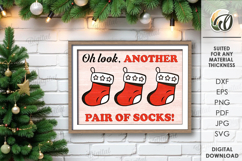 Funny Christmas Wall Art Lasercut. Christmas Wall decor SVG Product Image 1