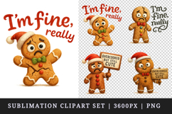 Funny Christmas clipart printable sublimation design png Product Image 1