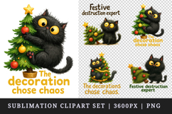 Funny Christmas clipart printable sublimation design png Product Image 1