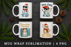 Funny Christmas mug wrap printable sublimation design Product Image 1