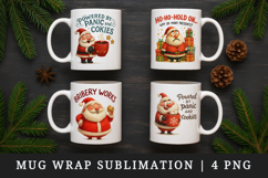 Funny Christmas mug wrap printable sublimation design Product Image 1