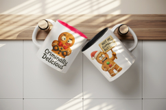 Funny Christmas mug wrap printable sublimation design Product Image 3