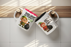 Funny Christmas mug wrap printable sublimation design Product Image 3