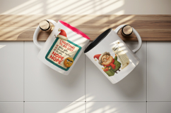 Funny Christmas mug wrap printable sublimation design Product Image 3