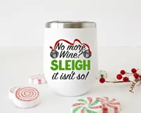 Christmas Wine Glass SVG, Sleigh It SVG, Wine Saying SVG Product Image 3