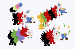 Funny Clown 3D SVG Product Image 3