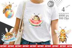 Clumsy Bee Summer Fail Sublimation Product Image 1
