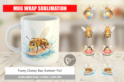 Clumsy Bee Summer Fail Mug Wrap Product Image 1