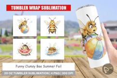 Clumsy Bee Summer Fail Tumbler Product Image 1