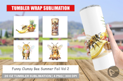 Clumsy Bee Summer Fail Tumbler Product Image 1