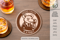 Funny Coaster Laser Cut. Funny Quote. Kitchen Decor SVG Product Image 1