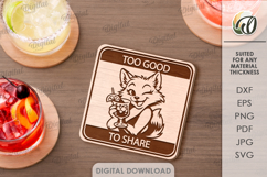 Funny Coasters Bundle Laser Cut. Drink Coasters. Kitchen SVG Product Image 6