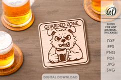 Funny Coaster Laser Cut. Funny Quote. Kitchen Decor SVG Product Image 1