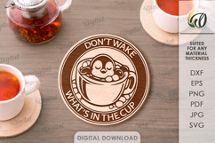Funny Coaster Laser Cut. Funny Quote. Kitchen Decor SVG Product Image 1