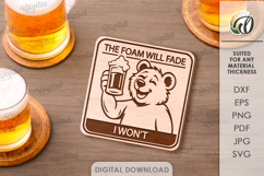 Funny Coasters Bundle Laser Cut. Drink Coasters. Kitchen SVG Product Image 12
