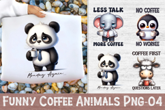 Funny Coffee Animals Png,Coffee Lover Animals Product Image 1