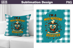 Funny Coffee Quote Sublimation | Coffee Pillow Design Product Image 1