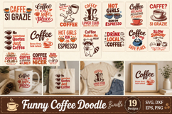 Funny Coffee Doodle SVG Bundle Product Image 1