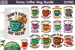 Funny Coffee Mug Sublimation Bundle PNG Product Image 1