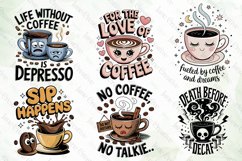 Funny Coffee PNG Bundle Product Image 2