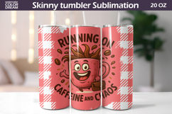 Funny Coffee Tumbler Wrap | Sarcastic Caffeine Chaos Product Image 1
