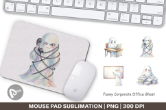 Funny Corporate Ghost Mouse Pad Product Image 1
