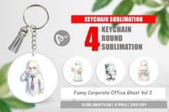 Funny Corporate Ghost Keychain Product Image 1