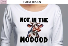 Cartoon Cow | Funny Sarcastic Quotes T Shirt | Sayings Product Image 1