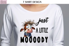 Cartoon Cow | Funny Sarcastic Quotes T Shirt | Sayings Product Image 1