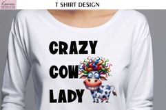 Cartoon Cow | Funny Sarcastic Quotes T Shirt | Sayings Product Image 1