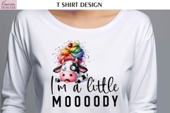 Cartoon Cow | Funny Sarcastic Quotes T Shirt | Sayings Product Image 1