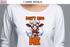 Cartoon Cow | Funny Sarcastic Quotes T Shirt | Sayings Product Image 1