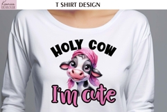 Cartoon Cow | Funny Sarcastic Quotes T Shirt | Sayings Product Image 1
