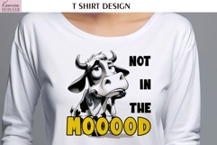 Cartoon Cow | Funny Sarcastic Quotes T Shirt | Sayings Product Image 1