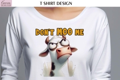 Cartoon Cow | Funny Sarcastic Quotes T Shirt | Sayings Product Image 1
