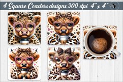 Square Coaster bundle | Funny Cow coaster Product Image 3