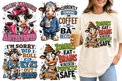 Funny Cow with Sarcastic Quotes, Funny Farm Animal Meme Product Image 1