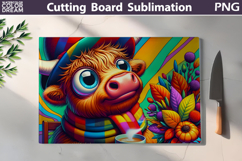 Funny Cow Cutting Board | Glass Kitchen Cutting Board Product Image 1