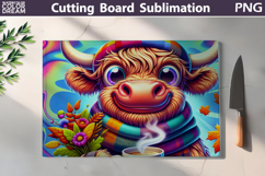 Funny Cow Cutting Board | Glass Kitchen Cutting Board Product Image 1