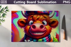 Funny Cow Cutting Board | Glass Kitchen Cutting Board Product Image 1