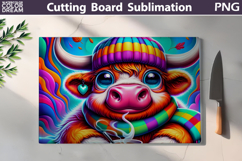 Funny Cow Cutting Board | Glass Kitchen Cutting Board Product Image 1