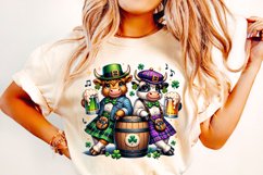 St Patrick&#039;s Day Funny Cows PNG, Lucky Day PNG, Shamrock PNG Product Image 2