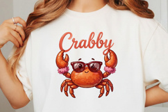 Funny Crab Summer Png, Retro Beach Png Product Image 3
