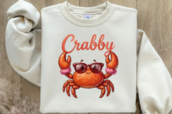 Funny Crab Summer Png, Retro Beach Png Product Image 4