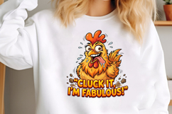 Funny Crazy Chicken PNG Product Image 2