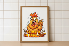 Funny Crazy Chicken PNG Product Image 5